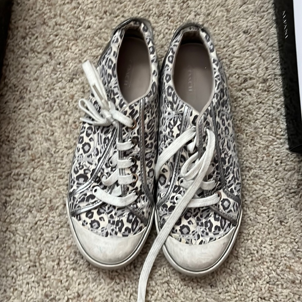 Coach cheetah tennis shoes